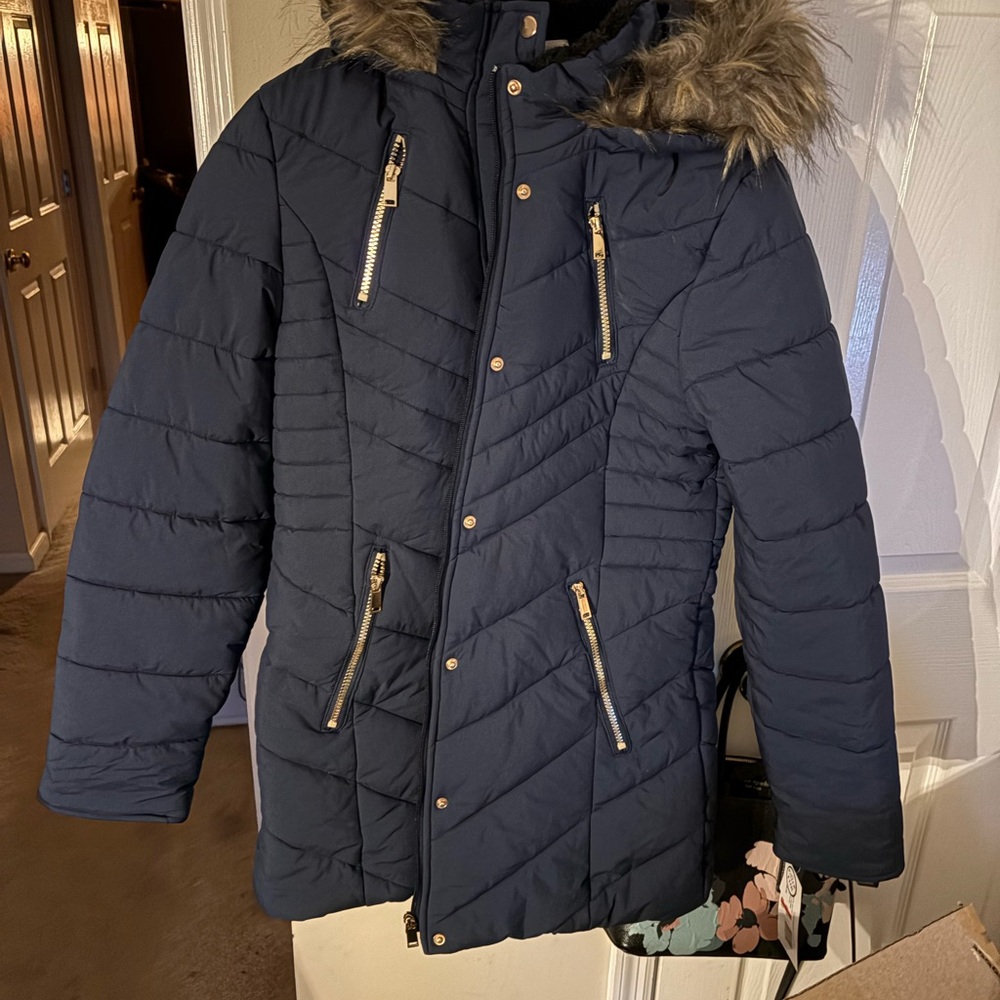 NWT Marylin‎ & me women’s blue puffer jacket in blue